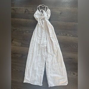 AF Striped White Jumpsuit